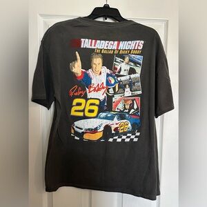 NWOT Gray Talladega Nights Short Sleeve Cotton T-Shirt-Size Large